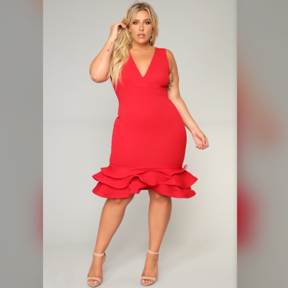 Ruffled Red Dress